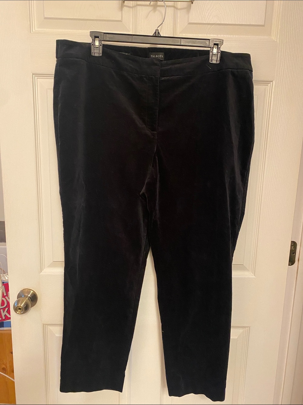 Talbots Black Corduroy Slim Ankle Pants